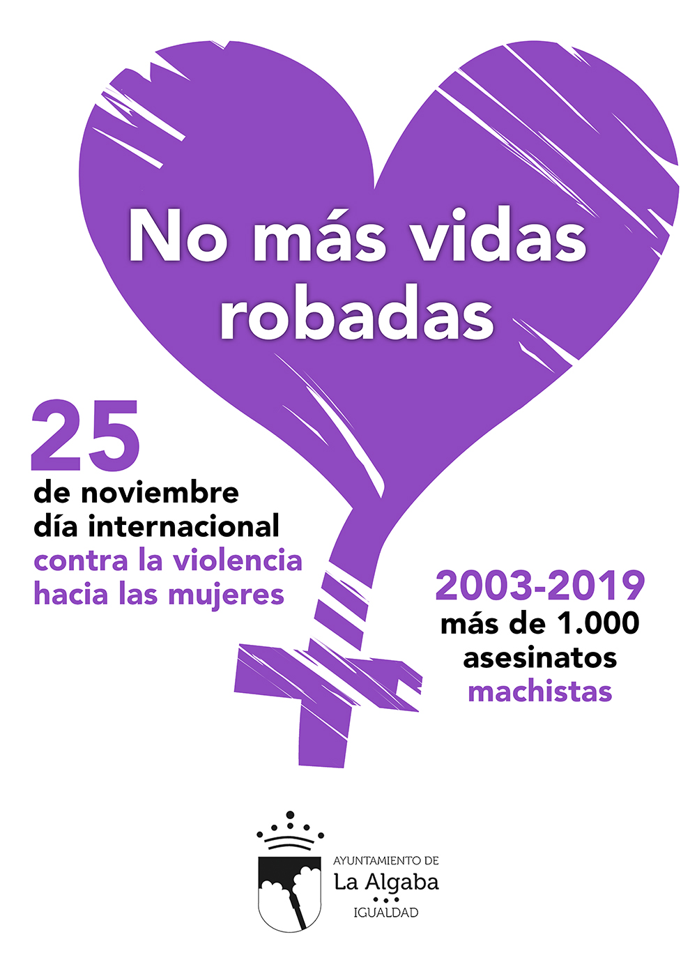 La Algaba recordará el lunes a las 1027 mujeres víctimas de la violencia machista para que no haya &quot;Más vidas robadas&quot;
